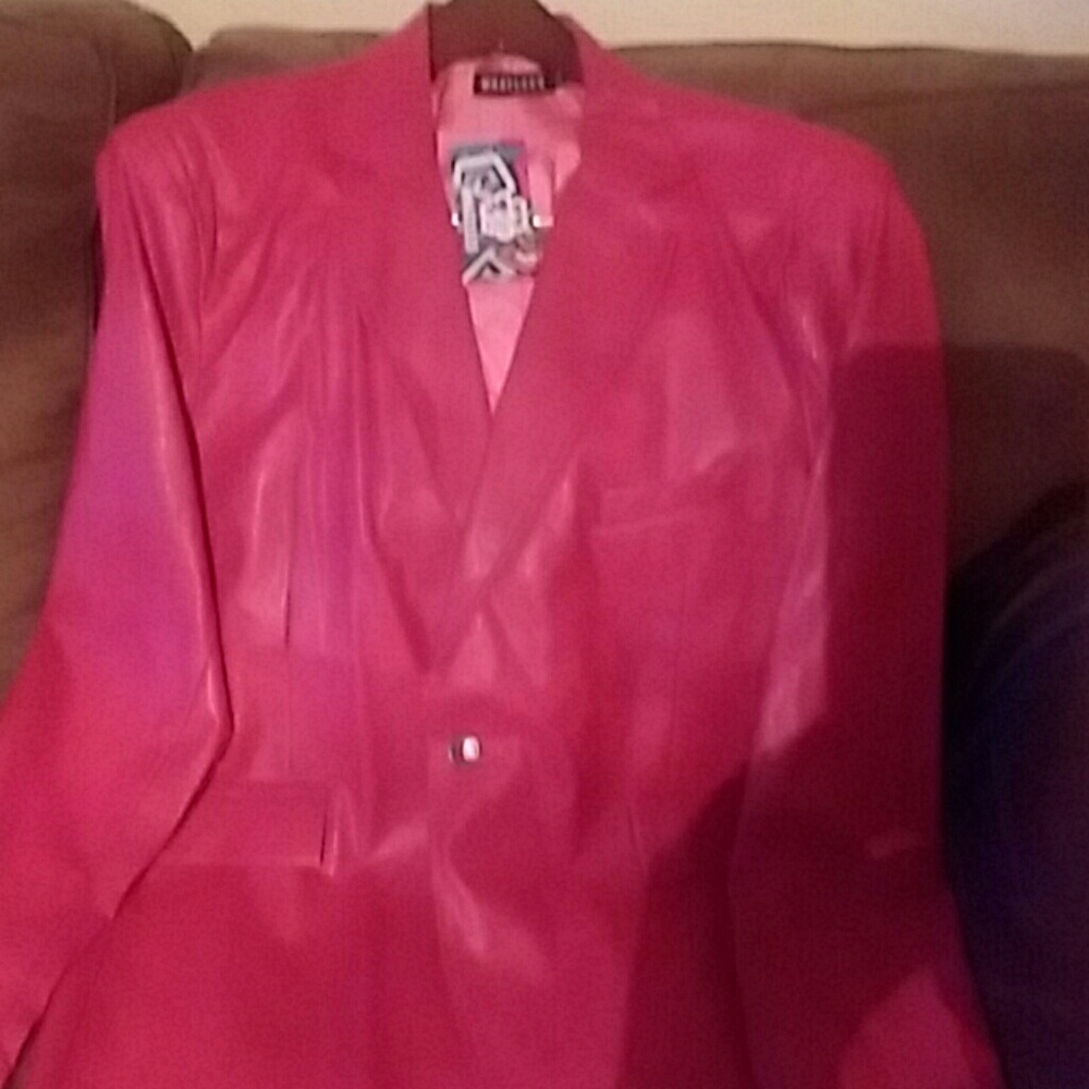 Leather blazer